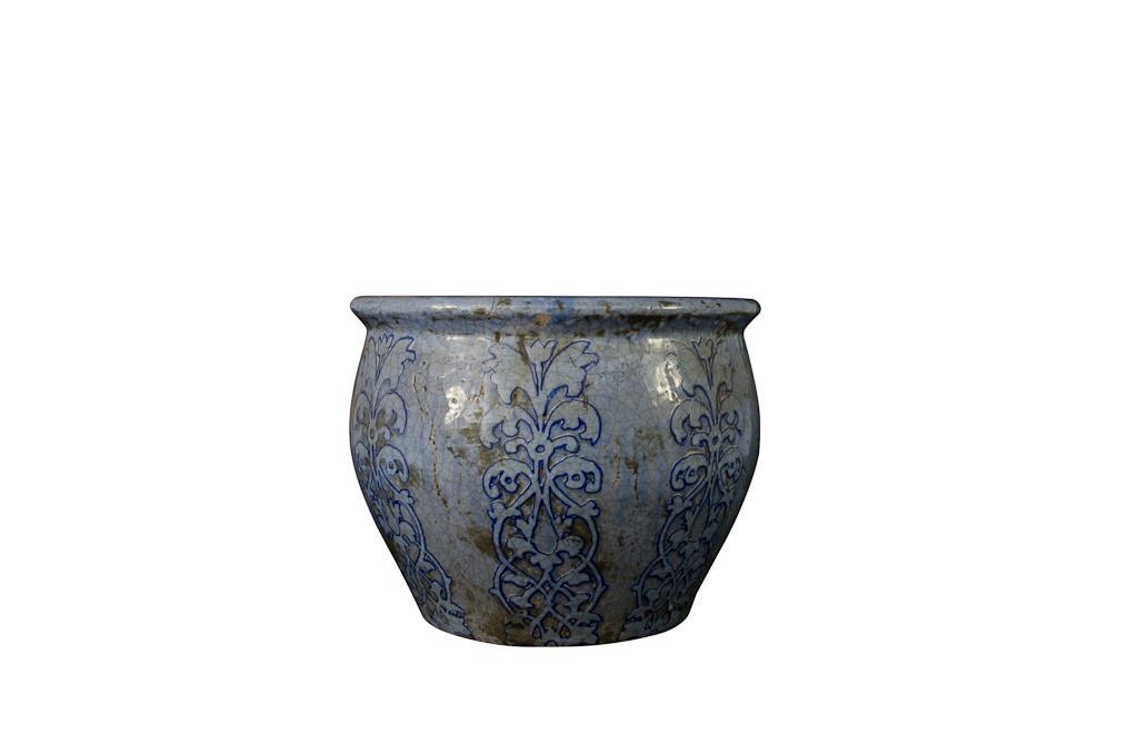 1434 - Vaso De Ceramica - Azul Redondo - 0183 - g11 (Copy)