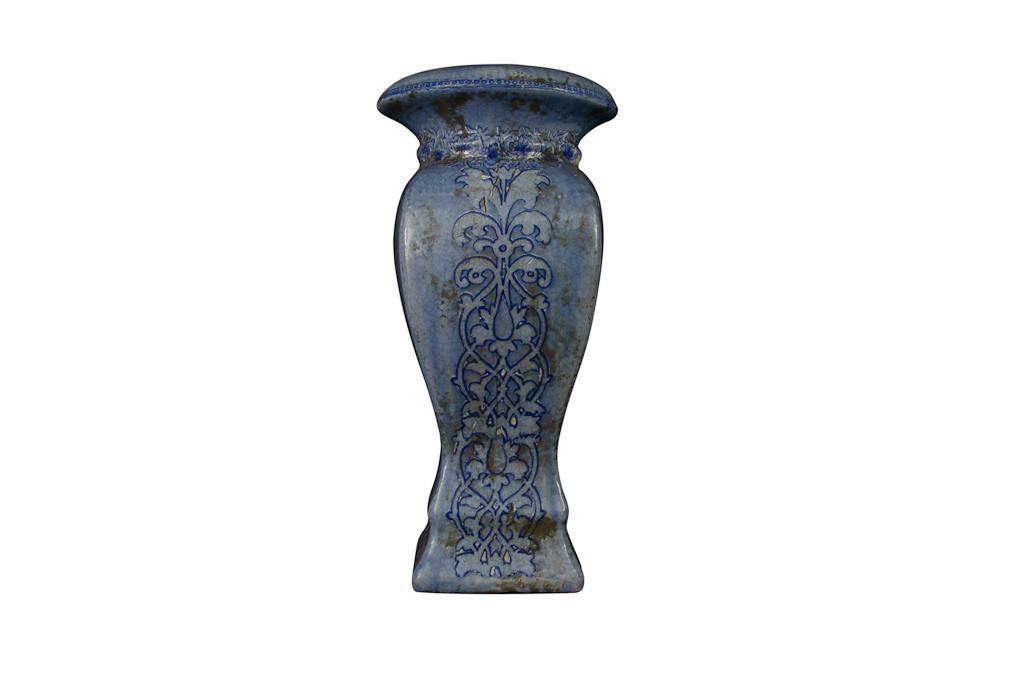 Vaso de Cerâmica Azul Alto - 3259